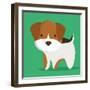 Dog Cartoon Pet Design-Diana Johanna Velasquez-Framed Art Print