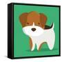 Dog Cartoon Pet Design-Diana Johanna Velasquez-Framed Stretched Canvas