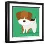 Dog Cartoon Pet Design-Diana Johanna Velasquez-Framed Art Print