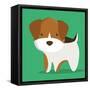 Dog Cartoon Pet Design-Diana Johanna Velasquez-Framed Stretched Canvas