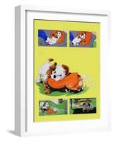 Dog Chewing Pillow-null-Framed Giclee Print