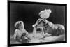 Dog, Child , and Chicken, What Are They Thinking?-null-Mounted Art Print
