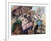 Dog Clippers on the Pont-Neuf, 1820 (Colour Litho)-John James Chalon-Framed Giclee Print