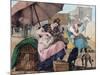 Dog Clippers on the Pont-Neuf, 1820 (Colour Litho)-John James Chalon-Mounted Giclee Print