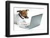 Dog Computer-Javier Brosch-Framed Photographic Print