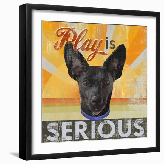 Dog days - llittle black pup-null-Framed Giclee Print