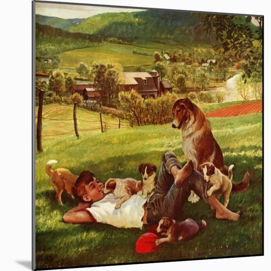 "Dog Days of Summer", June 25, 1955-John Clymer-Mounted Giclee Print