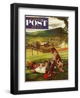 "Dog Days of Summer" Saturday Evening Post Cover, June 25, 1955-John Clymer-Framed Giclee Print