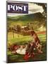 "Dog Days of Summer" Saturday Evening Post Cover, June 25, 1955-John Clymer-Mounted Giclee Print