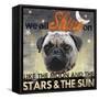 Dog Days - Pug pup-null-Framed Stretched Canvas