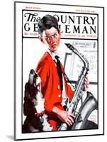 "Dog Doesn't Like Sax Sounds," Country Gentleman Cover, March 28, 1925-William Meade Prince-Mounted Giclee Print