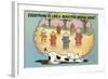 Dog Dreaming of Hydrants-null-Framed Art Print