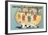 Dog Dreaming of Hydrants-null-Framed Art Print