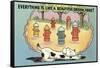 Dog Dreaming of Hydrants-null-Framed Stretched Canvas