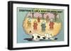 Dog Dreaming of Hydrants-null-Framed Art Print