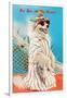 Dog Dressed in Beach Wear-null-Framed Art Print