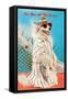 Dog Dressed in Beach Wear-null-Framed Stretched Canvas