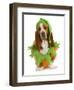 Dog Dressed Up for Halloween - Basset Hound Wearing Pumpkin Costume Sitting-Willee Cole-Framed Photographic Print