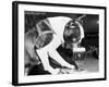 Dog Drinking Beer from Glass in Bar-null-Framed Photographic Print