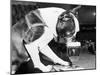 Dog Drinking Beer from Glass in Bar-null-Mounted Photographic Print