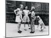 Dog Eating Ice Cream Cone Hidden behind Boy's Back-William Milnarik-Mounted Premium Photographic Print