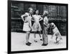 Dog Eating Ice Cream Cone Hidden behind Boy's Back-William Milnarik-Framed Photographic Print