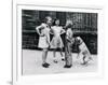 Dog Eating Ice Cream Cone Hidden behind Boy's Back-William Milnarik-Framed Photographic Print