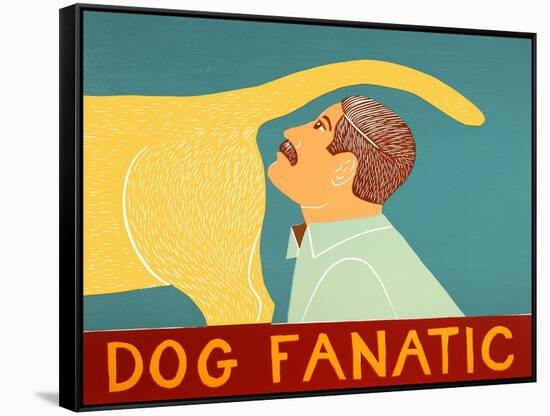 Dog Fanatic Yellow-Stephen Huneck-Framed Stretched Canvas