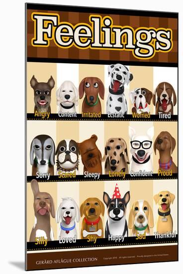 Dog Feelings or Emotions-Gerard Aflague Collection-Mounted Poster