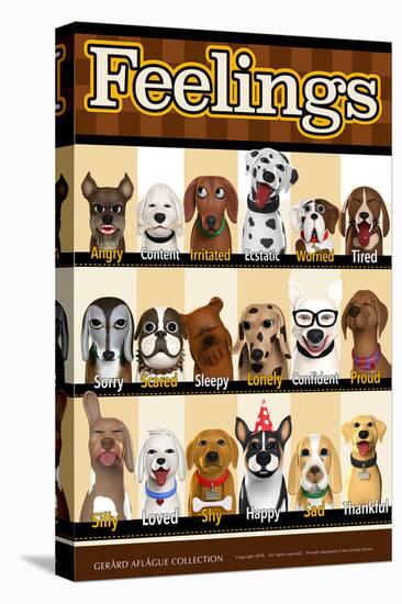 Dog Feelings or Emotions-Gerard Aflague Collection-Stretched Canvas