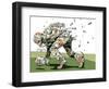 Dog Fights OCC-HR-FM-Framed Art Print