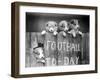 Dog Football Fans-null-Framed Photographic Print