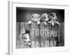 Dog Football Fans-null-Framed Photographic Print