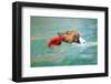 Dog Frisbee-Javier Brosch-Framed Photographic Print