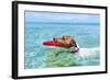 Dog Frisbee-Javier Brosch-Framed Photographic Print