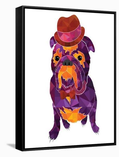 Dog Gentleman-Lisa Kolbasa-Framed Stretched Canvas