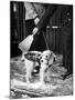 Dog Gets Snow Brushed from His Coat by Hotel Doorman-Alfred Eisenstaedt-Mounted Photographic Print