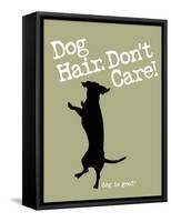 Dog Hair Dont Care-Dog is Good-Framed Stretched Canvas