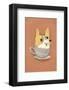 Dog in a teacup - Hannah Stephey Cartoon Dog Print-Hannah Stephey-Framed Giclee Print