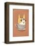 Dog in a teacup - Hannah Stephey Cartoon Dog Print-Hannah Stephey-Framed Giclee Print