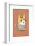 Dog in a teacup - Hannah Stephey Cartoon Dog Print-Hannah Stephey-Framed Giclee Print