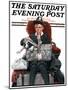 "Dog in Basket" or "Stowaway" Saturday Evening Post Cover, May 15,1920-Norman Rockwell-Mounted Giclee Print