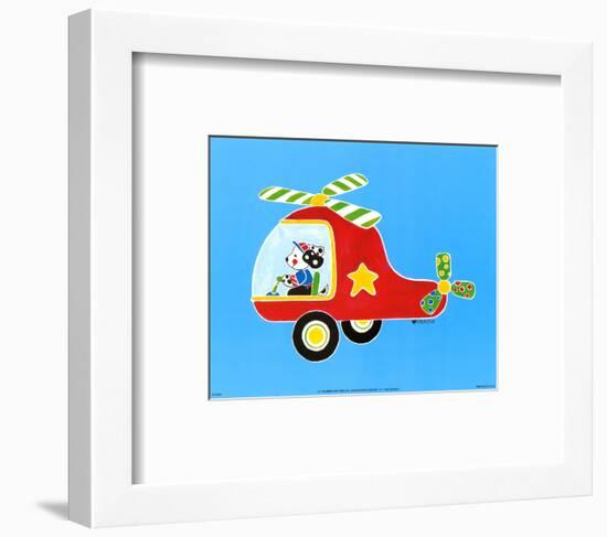 Dog in Helicopter-Shelly Rasche-Framed Art Print