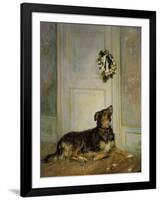 Dog in Mourning, c.1870-Henry Bacon-Framed Art Print