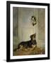 Dog in Mourning, c.1870-Henry Bacon-Framed Art Print