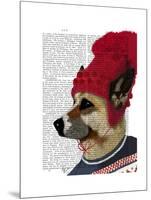 Dog in Ski Sweater-Fab Funky-Mounted Art Print