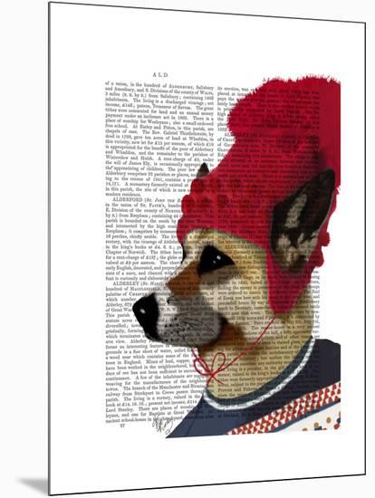 Dog in Ski Sweater-Fab Funky-Mounted Art Print