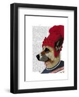 Dog in Ski Sweater-Fab Funky-Framed Art Print