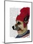 Dog in Ski Sweater-Fab Funky-Mounted Art Print