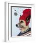 Dog in Ski Sweater-Fab Funky-Framed Art Print